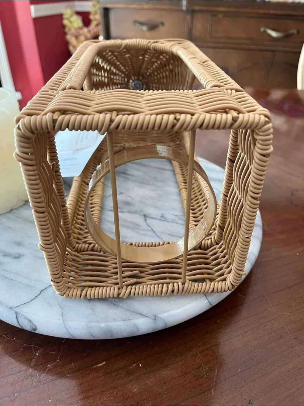 NWT: Rattan Lantern 15” My Texas House by Erin Vogelpohl, Summer Outdoors 2026